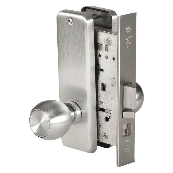 Mortise Lockset, Knob, 45H, 45H Escutcheon, Entrance, Mech.