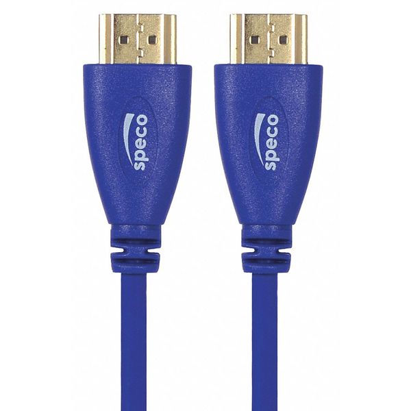 HDMI Cable, 3 ft. L, Blue, Dual SHLD