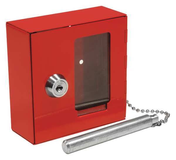 Key Box, Steel, Enamel, 3-3/4inHx1inW