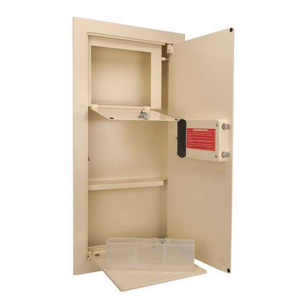 Wall Safe, 1.77 cu ft, 48 lb, Not Rated Fire Rating