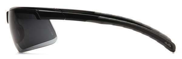 Safety Glasses, Wraparound Gray Polycarbonate Lens, Anti-Fog, Anti-Static, Scratch-Resistant