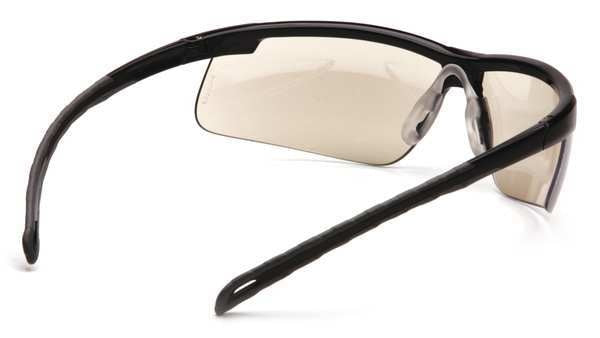 Safety Glasses, Wraparound Gray Mirror Polycarbonate Lens, Anti-Fog, Anti-Static, Scratch-Resistant