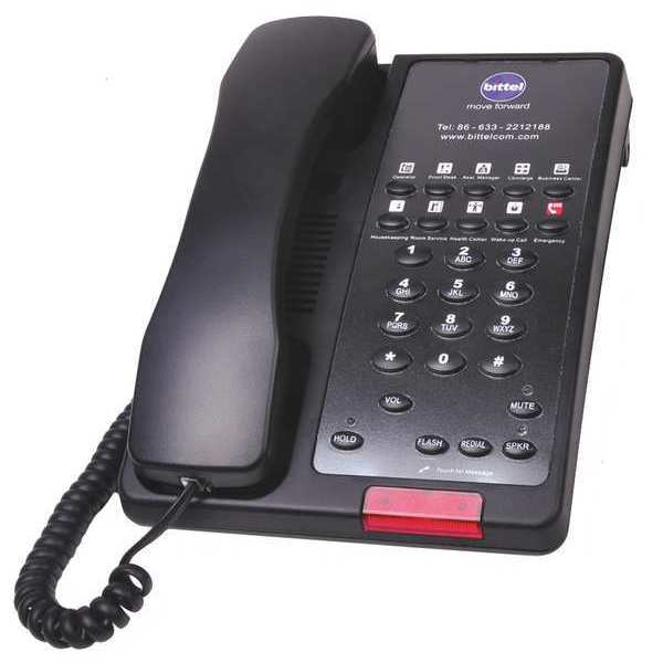 Hospitality Telephone, Analog, Wall or Desk Black