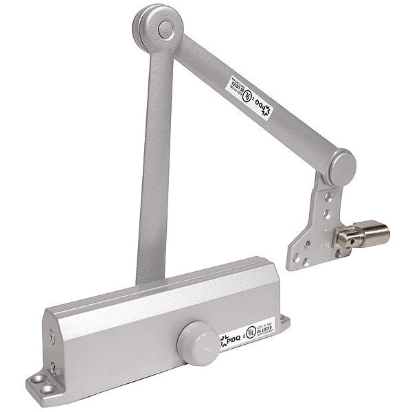 Manual Hydraulic PDQ 3100 Light Commercial Closer Light Duty Interior and Exterior, Silver
