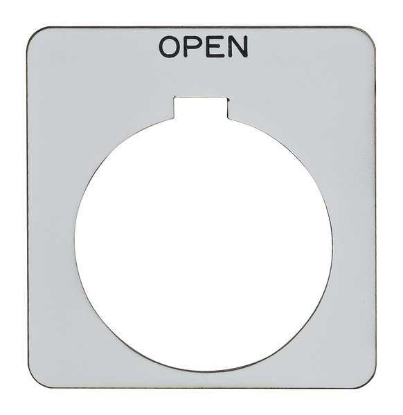 Legend Plate, Square, Open, White
