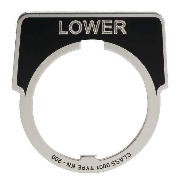 Legend Plate, Half Round, Lower, Black