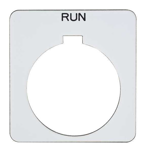 Legend Plate, Square, Run, White