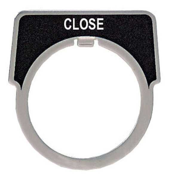 Legend Plate, Close, White/Black