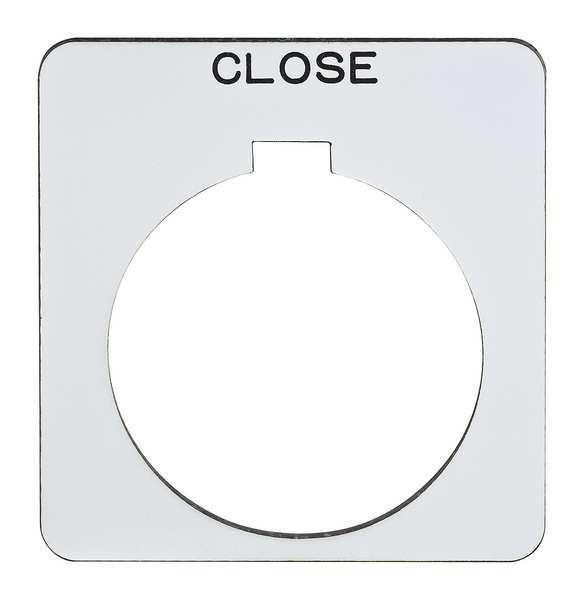 Legend Plate, Square, Close, White