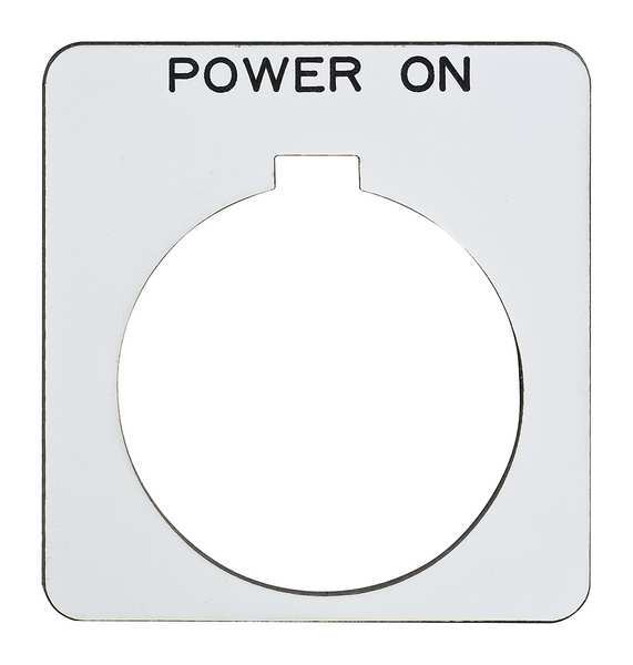 Legend Plate, Square, Power On, White