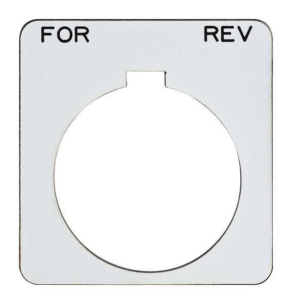 Legend Plate, Square, For.-Rev., White