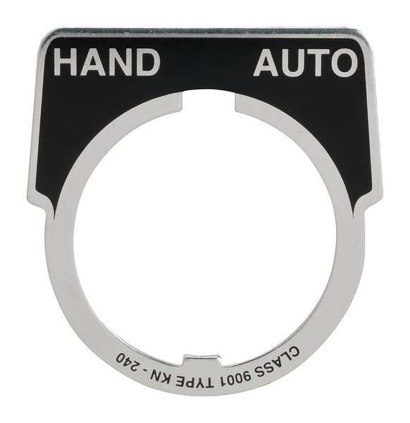 Legend Plate, Half Round, Hand-Auto., Black