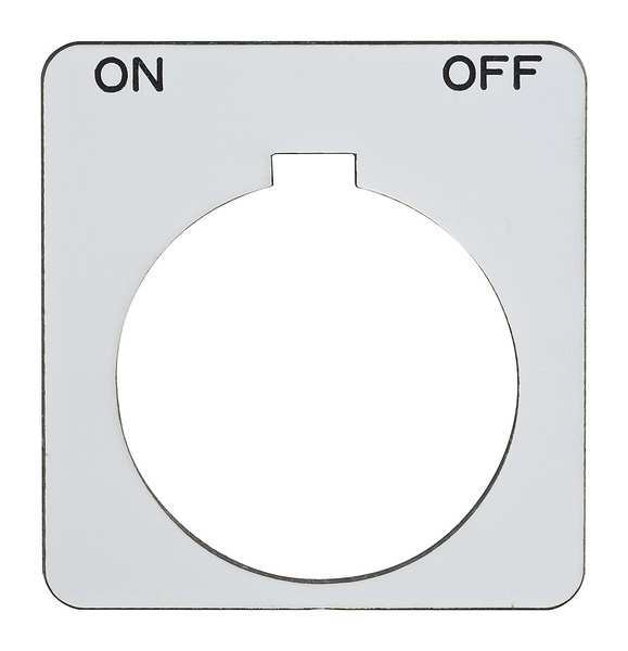 Legend Plate, Square, On-Off, White