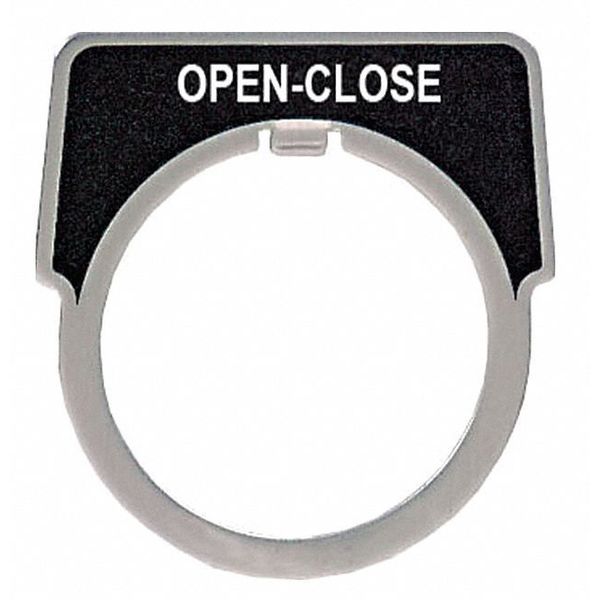 Legend Plate, Open-Close, White/Black