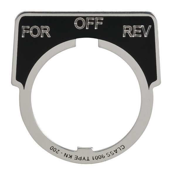 Legend Plate, For.-Off-Rev., Black