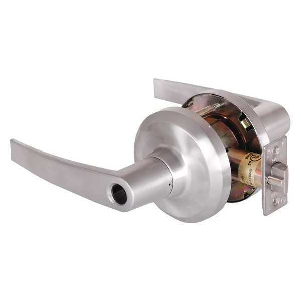 Door Lever Lockset, Satin Chrome
