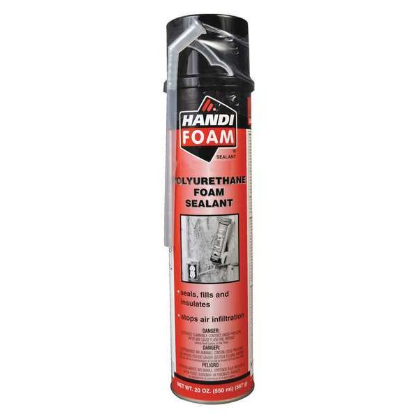 Multipurpose/Construction Spray Foam Sealant, 20 oz, Aerosol Can, Cream, 1 Component