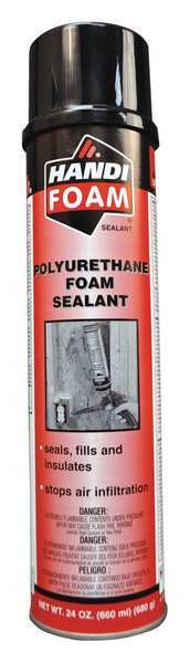 Multipurpose/Construction Spray Foam Sealant, 24 oz, Aerosol Can, Cream, 1 Component