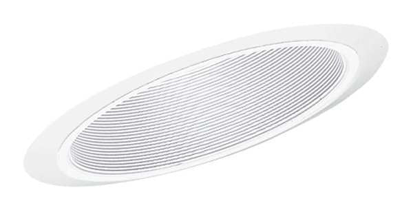 Sloped Recessed Trim, 6in, White Baffle