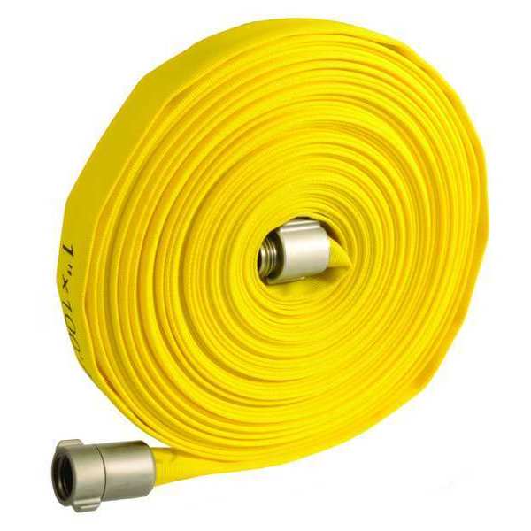 Fire Hose, 1in.x100 ft., NST, Yellow, 300psi