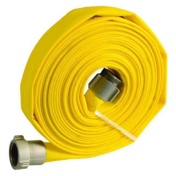 Fire Hose, 1-1/2in.x100 ft., NST, Yellow