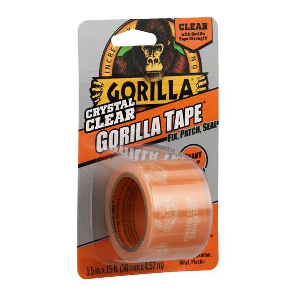 Duct Tape, Clear, 5 yd., 1-1/2 in. W