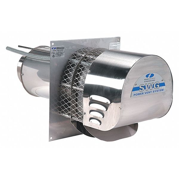 Power Venter, 115, Stainless Steel, 12 1/2 in H.