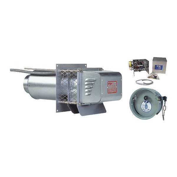 Power Venter, 115, Aluminum Steel, 9 in H., 4 Inlet and Outlet Dia.