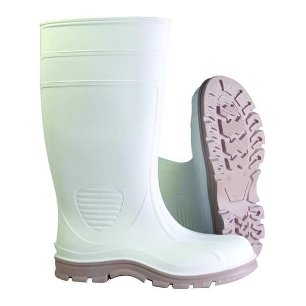 Size 9 Men's Steel Rubber Boot, White