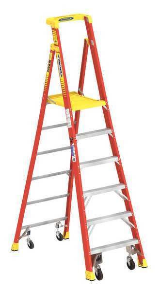 9 ft Fiberglass Podium Stepladder