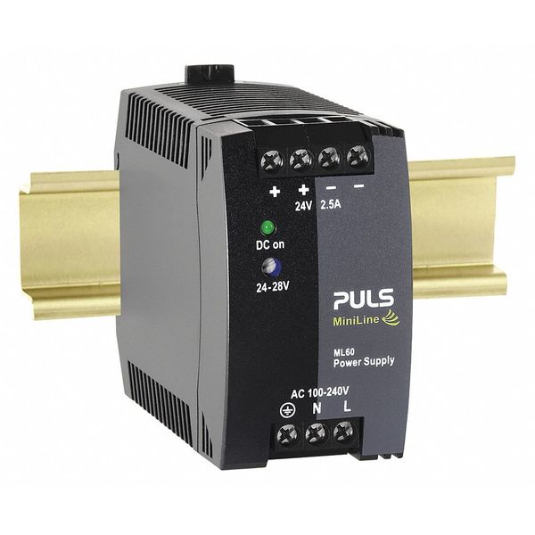 DC Power Supply, Plastic, 24 to 28VDC, 60W