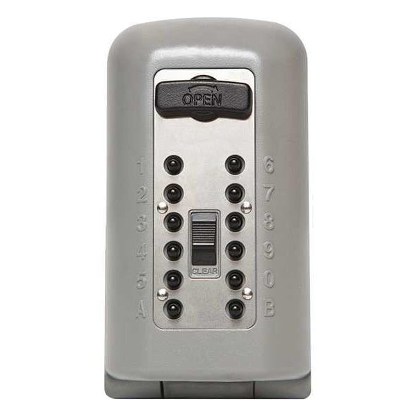 Lock Box, Titanium, Push Button, 5 Keys