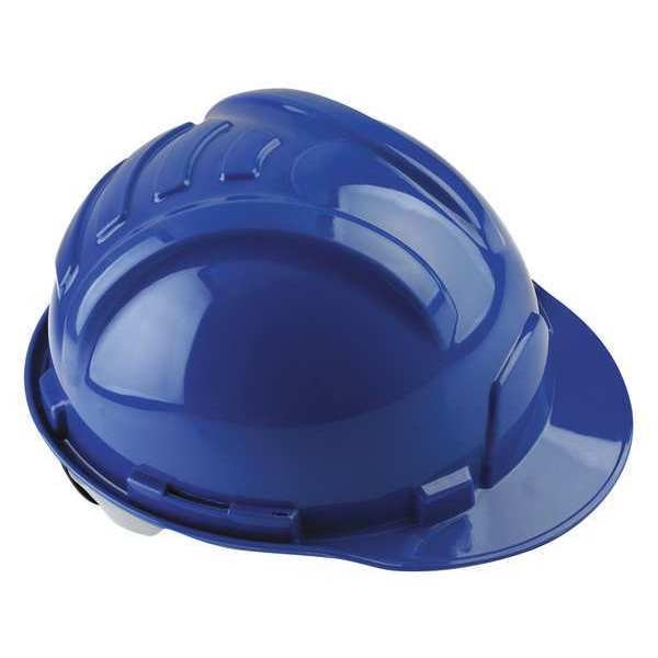 Front Brim Hard Hat, Type 1, Class E, Ratchet (6-Point), Blue