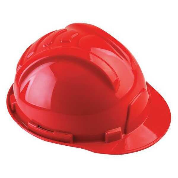 Front Brim Hard Hat, Type 1, Class E, Ratchet (6-Point), Red