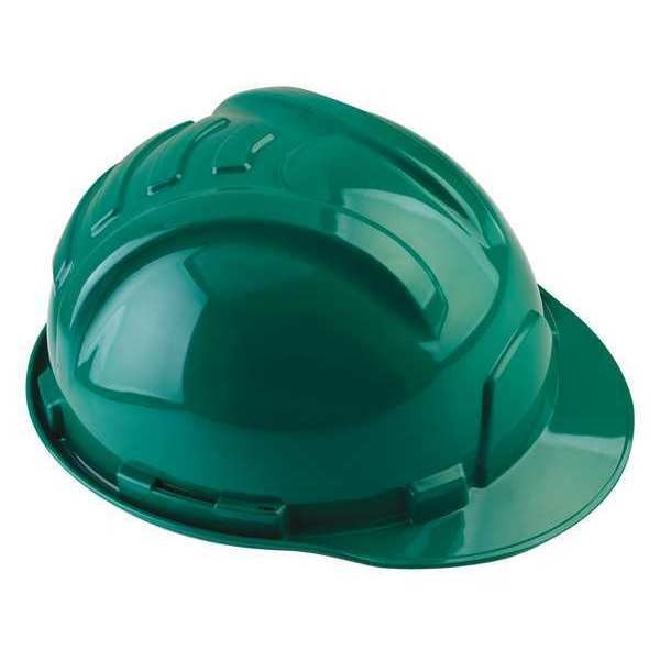 Front Brim Hard Hat, Type 1, Class E, Ratchet (6-Point), Green
