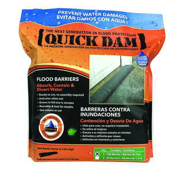 Flood Barrier, 10 ft.L, 3-1/2