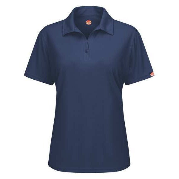 Short Sleeve Polo, Wmn, XL, Navy, Polyester