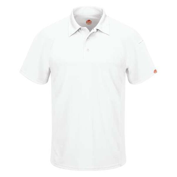 Short Sleeve Polo, S, White, 5 oz, Polyester