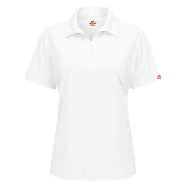Short Sleeve Polo, Wmn, XL, White, Polyester