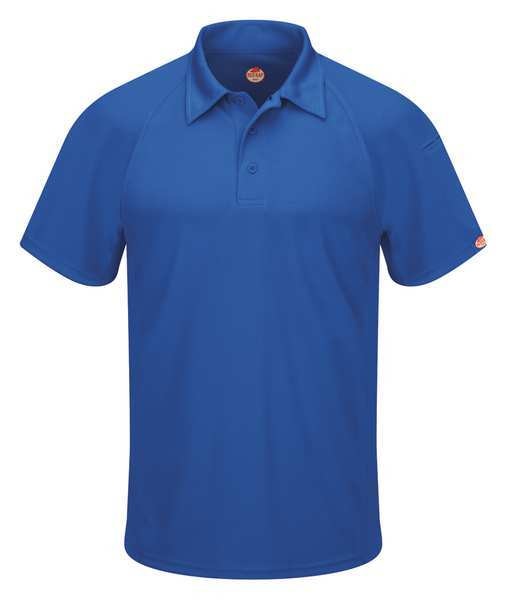 Short Sleeve Polo, M, Button, 5 oz.