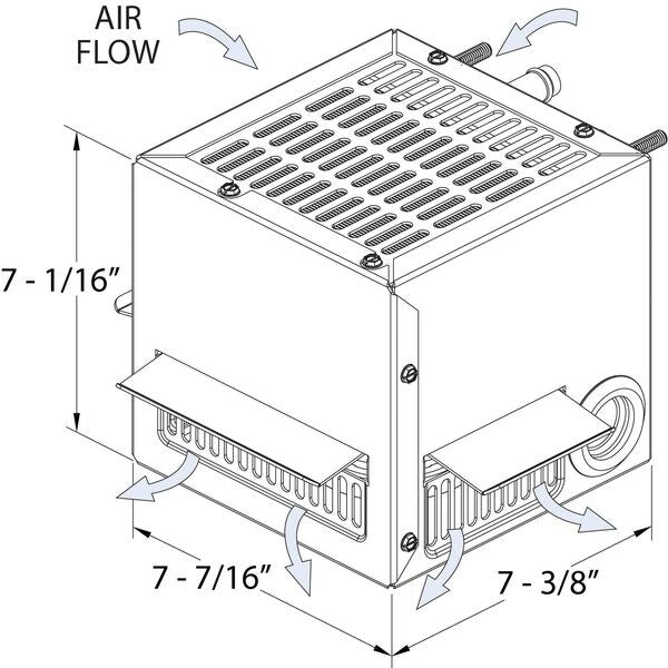 DC Auxiliary Heater, 24V, 10A, 7-1/16 in. H