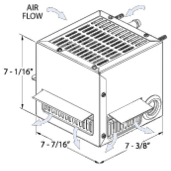 DC Auxiliary Heater, 24V, 10A, 7-1/16 in. H