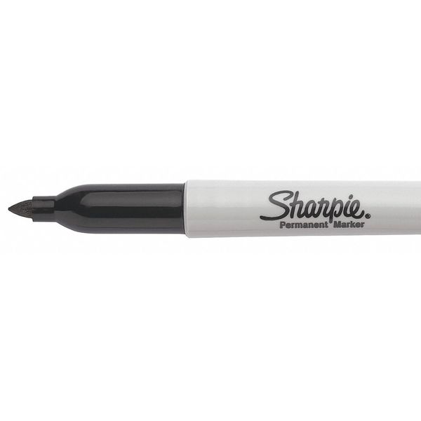 Permanent Marker, Fine Tip Black PK12