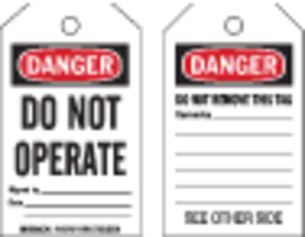 Danger Tag, Do Not Operate, PK10