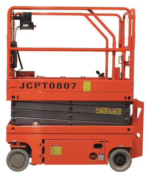 Scissor Lift, Yes Drive, 500 lb Load Capacity, 7 ft 2 in Max. Work Height