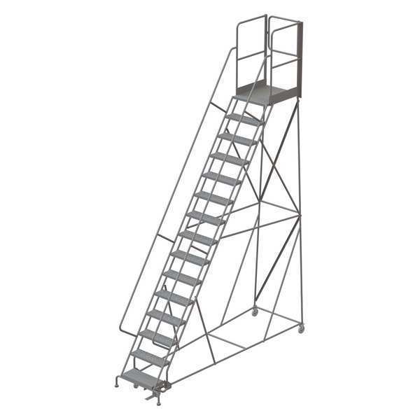 192 in H Steel Rolling Ladder, 15 Steps