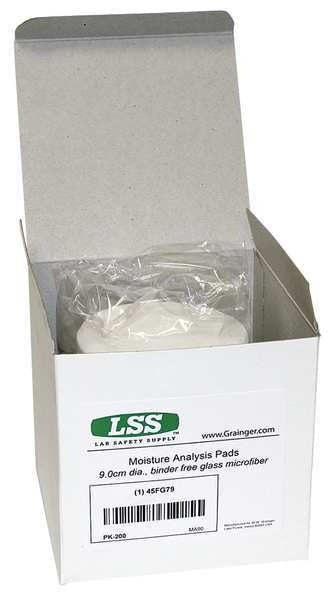 Moisture Analyzer Pad, 3-1/2 in. L, PK200