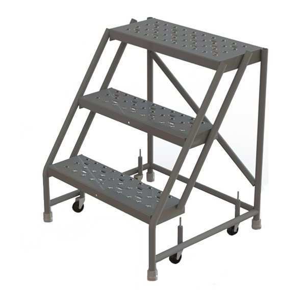30 in H Steel Rolling Step, 3 Steps
