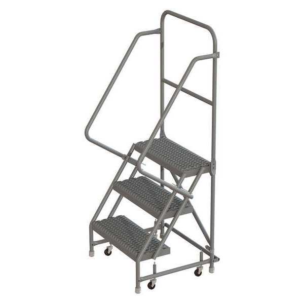 66 in H Steel Rolling Ladder, 3 Steps