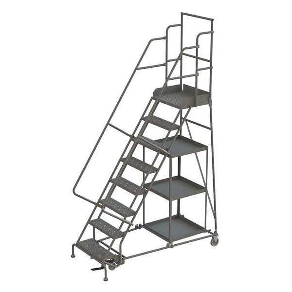 116 in H Steel Stock Picking Rolling Ladder, 8 Steps